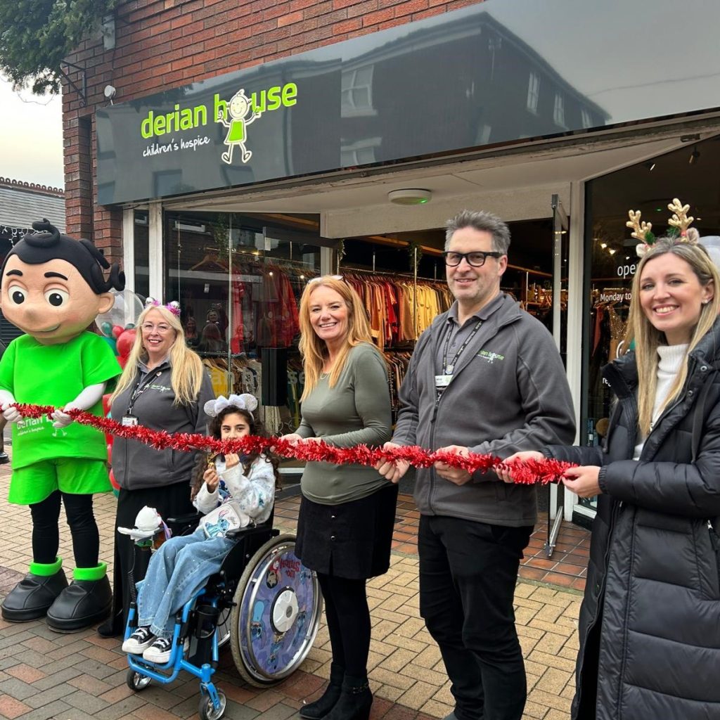 Chorley girl Riziah cuts the tinsel to declare new-look Derian House charity shop open